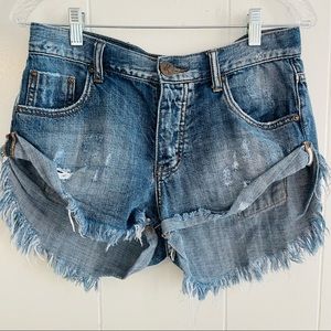 Free People One Teaspoon bandit cutoff jean shorts
